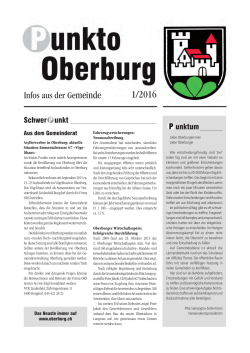 Punkto 2016_1 - Einwohnergemeinde Oberburg
