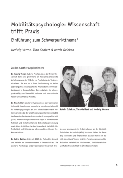 Einf&uuml;hrung in den Schwerpunkt lesen.