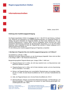 Regierungspräsidium Gießen Informationsschreiben