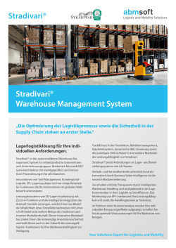 Stradivari® Stradivari® Warehouse Management System
