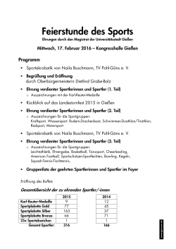 Die sportlichen Erfolge und Ehrungen im &Uuml;berblick (PDF
