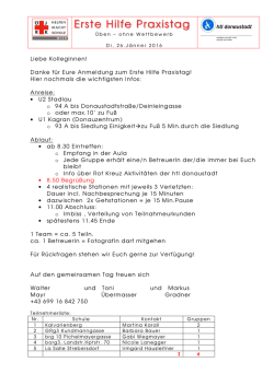 Einladung  - Jugendrotkreuz