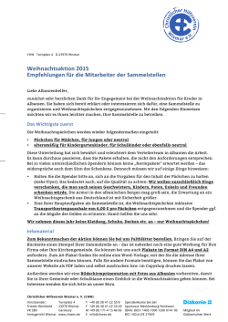 Infos f&uuml;r Sammelstellen