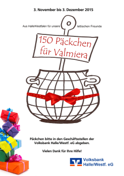 Flyer 150 Päckchen für Valmiera