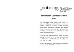 Flyer BOB - Blockflöten Orchester Berlin
