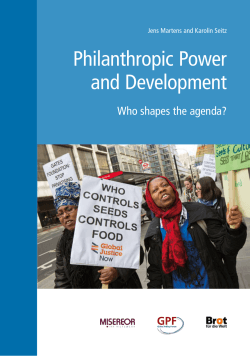 Philantropic Power and Development