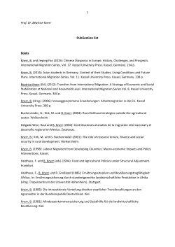 Publication list - Universität Kassel