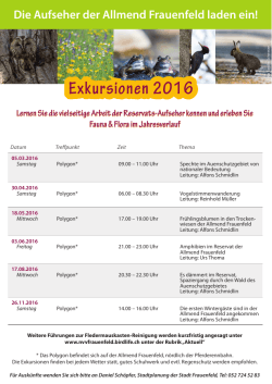 Exkursionen 2016 - Stadt Frauenfeld