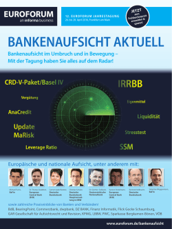 bankenaufsicht aktuell - We are Regulatory Reporting!
