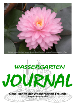 Ja, ich möchte Mitglied in der Gesellschaft der Wassergarten