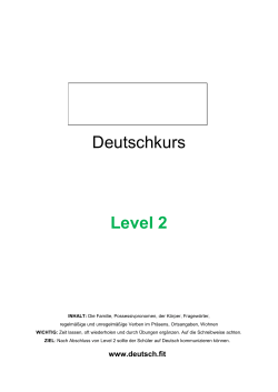 Deutschkurs Level 2