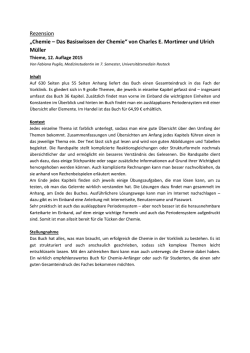 Rezension „Chemie – Das Basiswissen der Chemie“ von Charles E