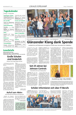 Gl&auml;nzender Klang dank Spende