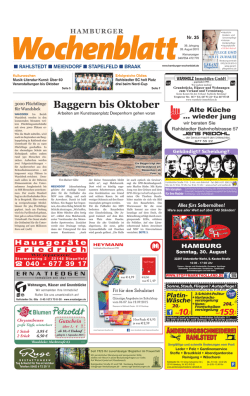 Baggern bis Oktober - Hamburger Wochenblatt