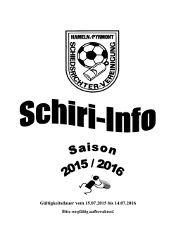 G&uuml;ltigkeitsdauer vom 15.07.2015 bis 14.07.2016
