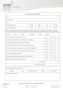 Stimm-Fragebogen (voice handicap index)
