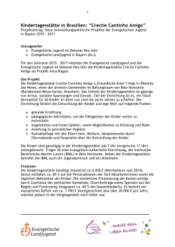 Creche Cantinho Amigo - Evangelische Jugend Bayern