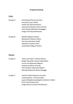 Gruppeneinteilung