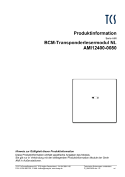 BCM-Transponderlesermodul NL AMI12400