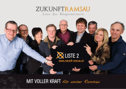 liste 2 - Zukunft Ramsau