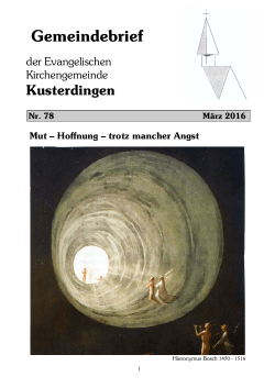 Gemeindebrief - Evangelische Kirchengemeinde Kusterdingen
