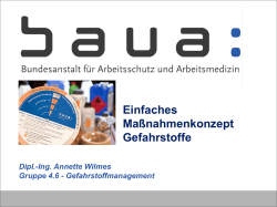 Einfaches Ma&szlig;nahmenkonzept Gefahrstoffe