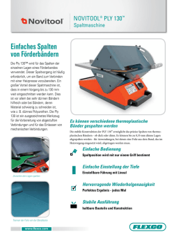 Einfaches Spalten von F&ouml;rderb&auml;ndern