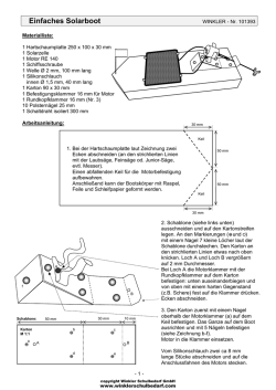 Einfaches Solarboot - Winkler Schulbedarf