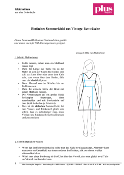 Einfaches Sommerkleid aus Vintage-Bettw&auml;sche