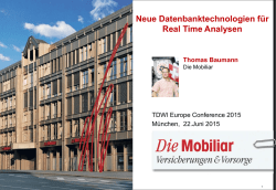 Neue Datenbanktechnologien für Real Time Analysen