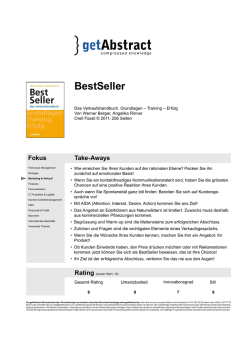 getabstract Bewertung PDF - Werner Berger & Partner AG