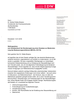 Herrn Dr. Norbert Walter-Borjans Vorsitzender des