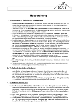 Hausordnung - Realschule Immenstadt