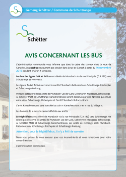 Avis bus - Navette - Chantier rue de Canach