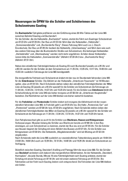 Neuerungen im ÖPNV für die Schüler und Schülerinnen