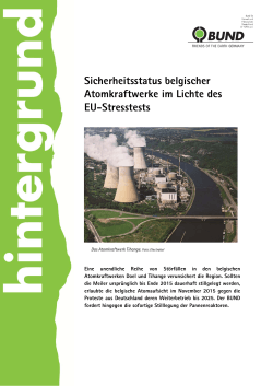 Sicherheitsstatus belgischer Atomkraftwerke im Lichte
