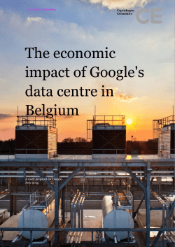 The economic impact of Google`s data centre in Belgium