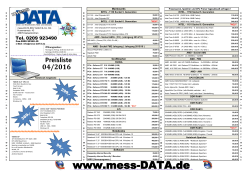 Preisliste als PDF Doument. - mess-DATA