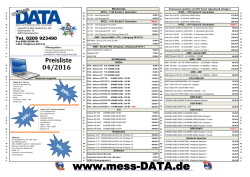 Preisliste als PDF Doument. - mess-DATA
