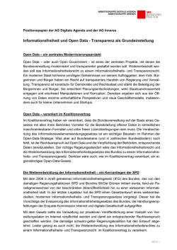 Informationsfreiheit und Open Data - SPD