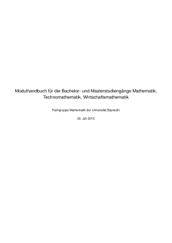 Modulhandbuch - Universität Bayreuth