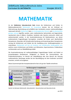 Jahresplanung Mathematik Jahrgang 5