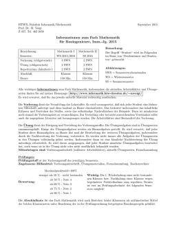 Informationen zum Fach Mathematik