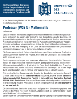 Professur (W3) für Mathematik