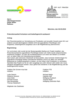 Herrn Oberbürgermeister Dieter Reiter Rathaus München, den