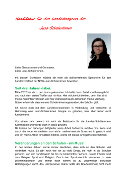 Kandidatur Sophie Stolberg
