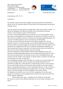 8. Elternbrief - CJD Grundschule Braunschweig