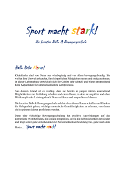 Hallo liebe Eltern! Motto&hellip; Sport macht stark!
