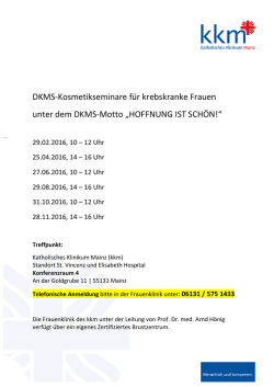 DKMS-Kosmetikseminare f&uuml;r krebskranke Frauen unter dem DKMS