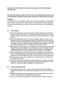 Ehrenauszeichnungen